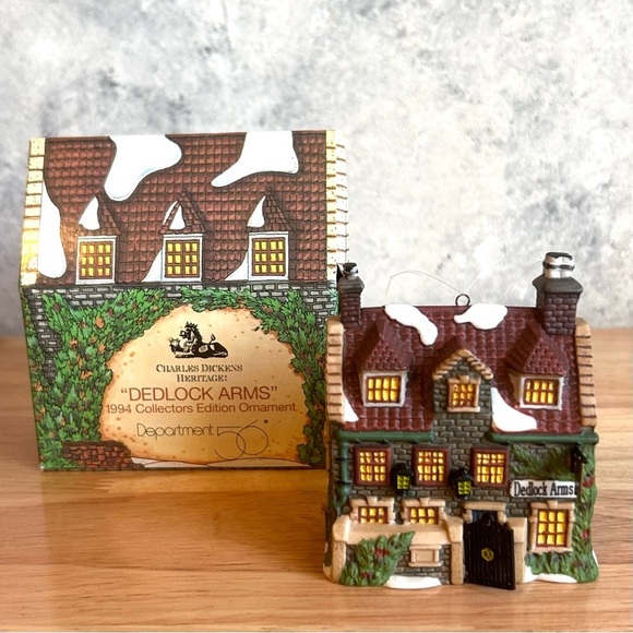 Department 56 Charles Dickens Dedlock Arms 1994 Collectors Edition Ornament New - Picture 7 of 8